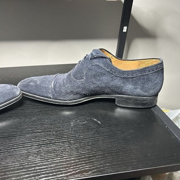 Magnanni "Tosi" Cap Toe Suede Leather Oxford, Navy, Men's 12 M - Picture 12 of 12